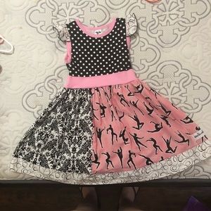 Chris n Missy Gymnastics themed dress size 6